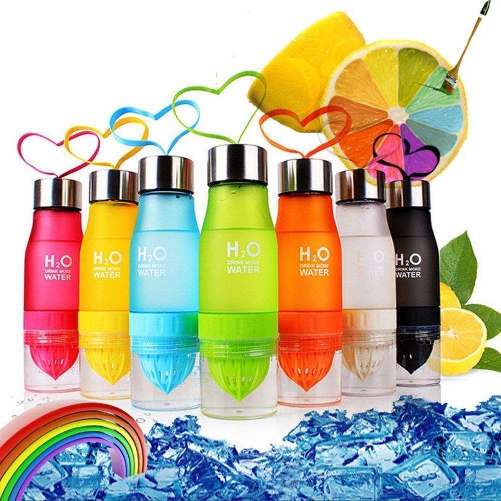 H²O Fruit Infusion Sports Bottle - BPA-Free, Water Bottle for Fruit-Infused Hydration - Perfect for Sports, Gym, Yoga, and Outdoor Activities